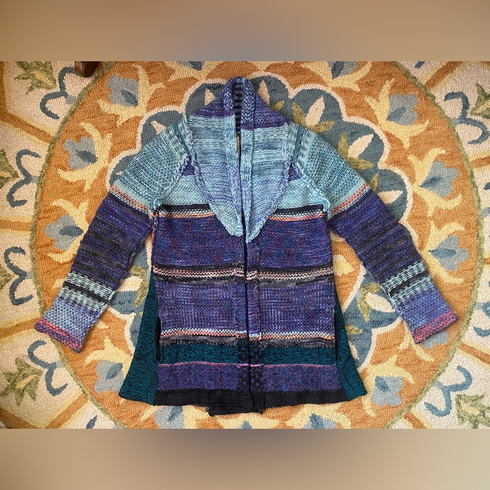 Rainbow Knit Free People Cardigan Sweater